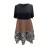 Plus Size Leopard Print Colorblock Dress, Casual Crew Neck Short Sleeve Dress, Women's Plus Size Clothing