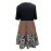 Plus Size Leopard Print Colorblock Dress, Casual Crew Neck Short Sleeve Dress, Women's Plus Size Clothing