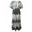 Plus Size Tie Dye Print Split Dress, Casual Short Sleeve V Neck Dress For Spring & Summer, Women's Plus Size Clothing
