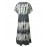 Plus Size Tie Dye Print Split Dress, Casual Short Sleeve V Neck Dress For Spring & Summer, Women's Plus Size Clothing