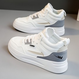 Women's High Top Skate Shoes, Casual Lace Up Outdoor Shoes, Women's Comfortable Sneakers