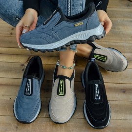Men's Slip-On Hiking Sneakers, Wear-resistant Non-Slip Outdoor Shoes For Hunting Trekking